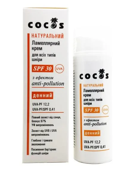 Натуральний крем із SPF 30 сонцезахисний 50 мл