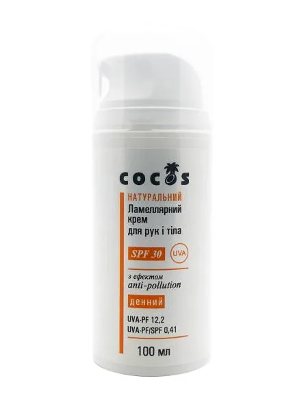 Натуральний крем для рук та тіла сонцезахисний SPF 30 100 мл