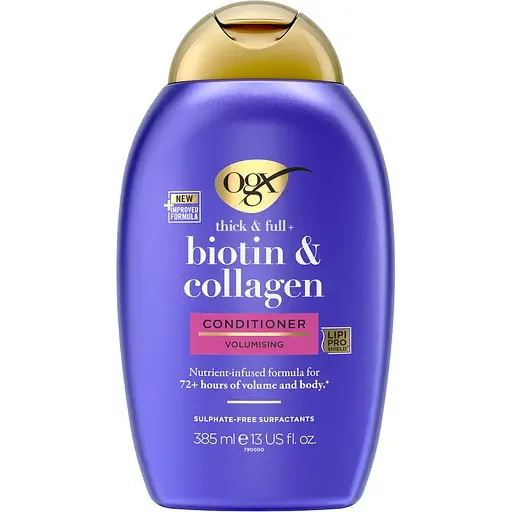 Кондиціонер для волосся OGX Biotin & Collagen для позбавленого об'єму та тонкого волосся, з колагеном 385 мл