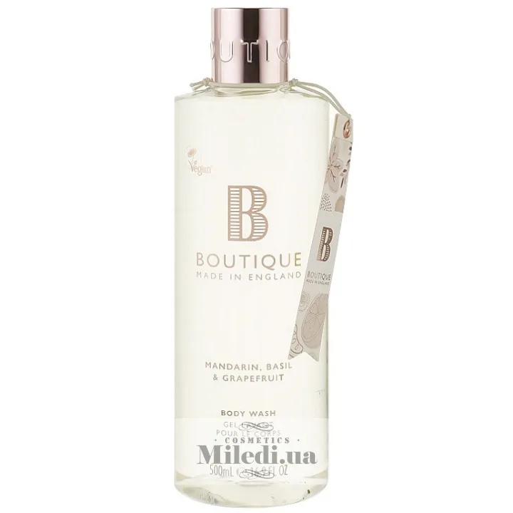 Гель для душу Мандарин базилік і грейпфрут Grace Cole Boutique Mandarin Basil & Grapefruit Body Wash 500 мл