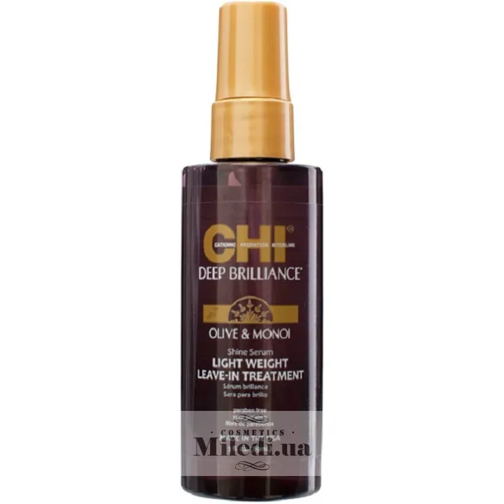 Рідкий шовк для блиску волосся CHI Deep Brilliance Shine Serum Light Weight Leave-In Treatment 89 мл