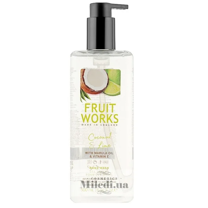 Рідке мило для рук Кокос і лайм Grace Cole Fruit Works Coconut & Lime Hand Wash 500 мл