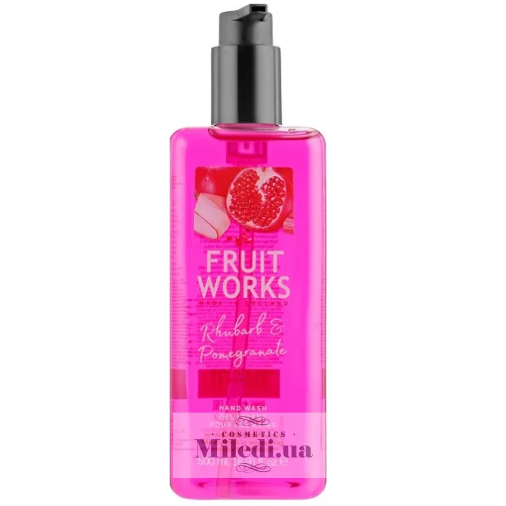 Рідке мило для рук Ревінь і гранат Grace Cole Fruit Works Rhubarb & Pomegranate Hand Wash 500 мл