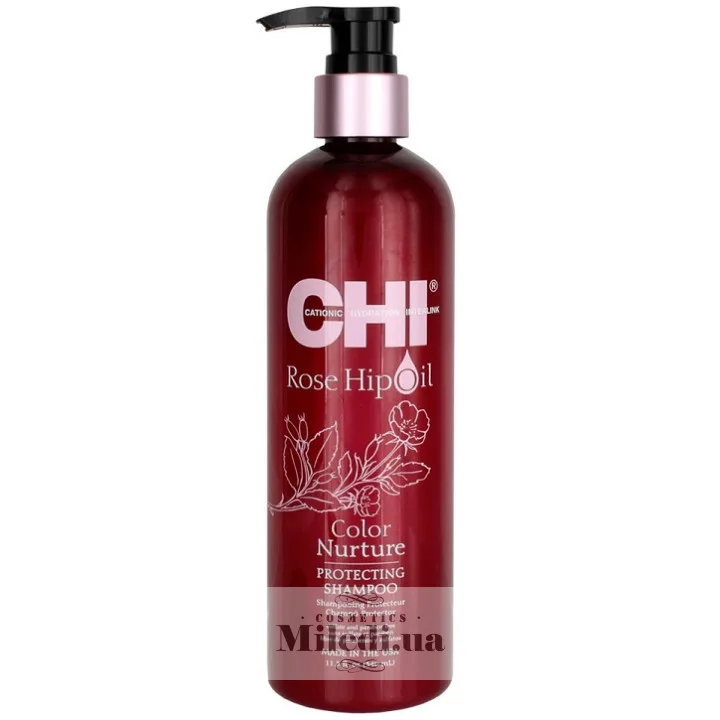 Захисний шампунь для пофарбованого волосся Chi Rose Hip Oil Color Nurture Protecting Shampoo 340 мл