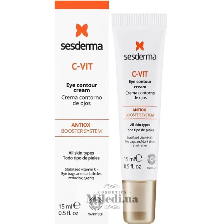 Крем навколо очей з вітаміном С Sesderma Laboratories C-Vit Facial Eye Contour Cream 15 мл