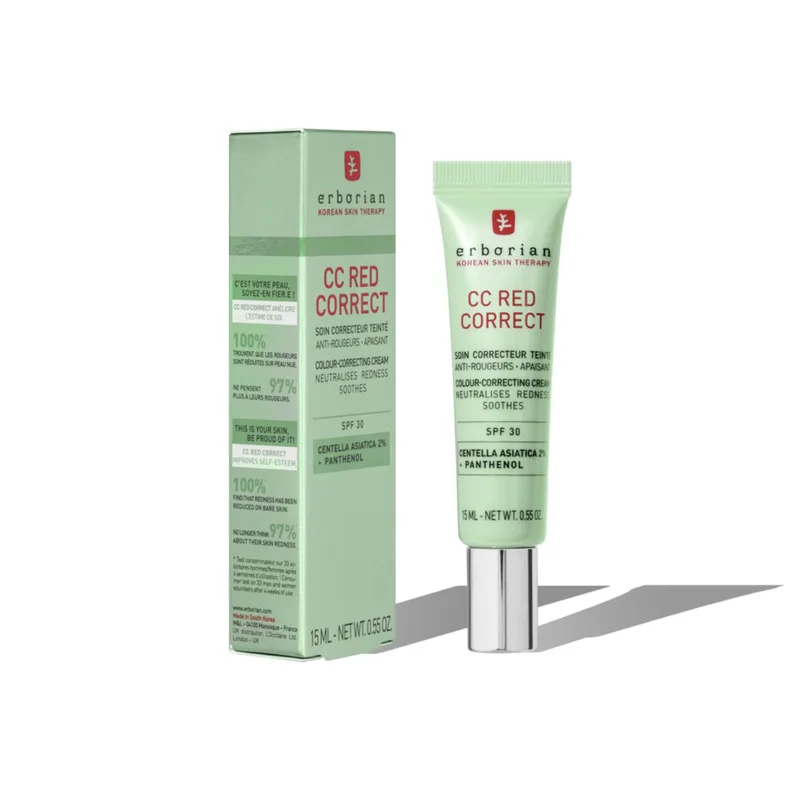 СС-крем для вирівнювання тону шкіри Erborian CC Red Correct à la Centella Asiatica 15 ml (19124854)