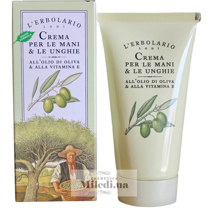 Крем для рук та нігтів з оливковою олією L`Erbolario Crema per le Mani & le Unghie 75 мл