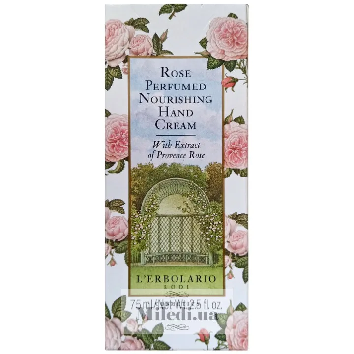 Крем для рук Троянда L`Erbolario Crema Nutriente Mani al Profumo di Rosa con Estratto di Rosa 75 мл