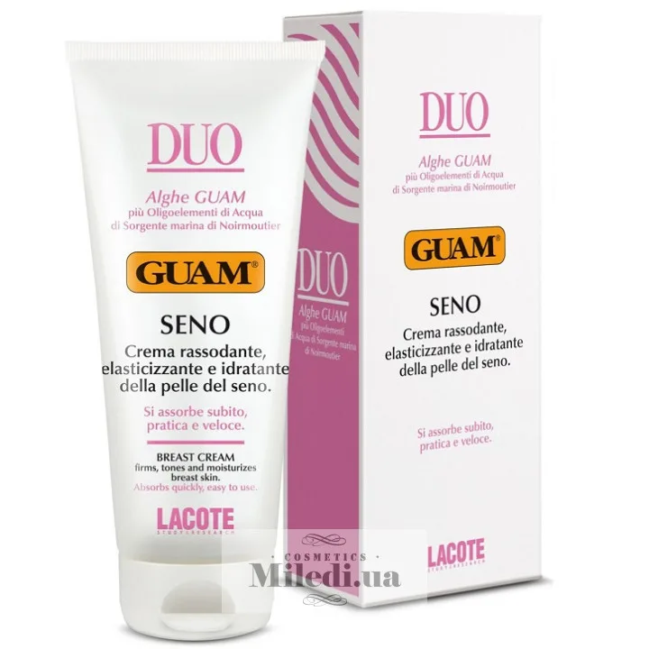 Крем підтягуючий для грудей та тіла з зволожуючим ефектом Guam Duo Seno Crema Rassodante 150 мл