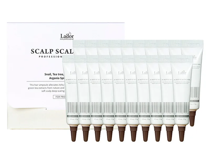 Спа пілінг очищающий для шкіри голови Lador Scalp Scaling Spa Ampoule, 20шт по 15г