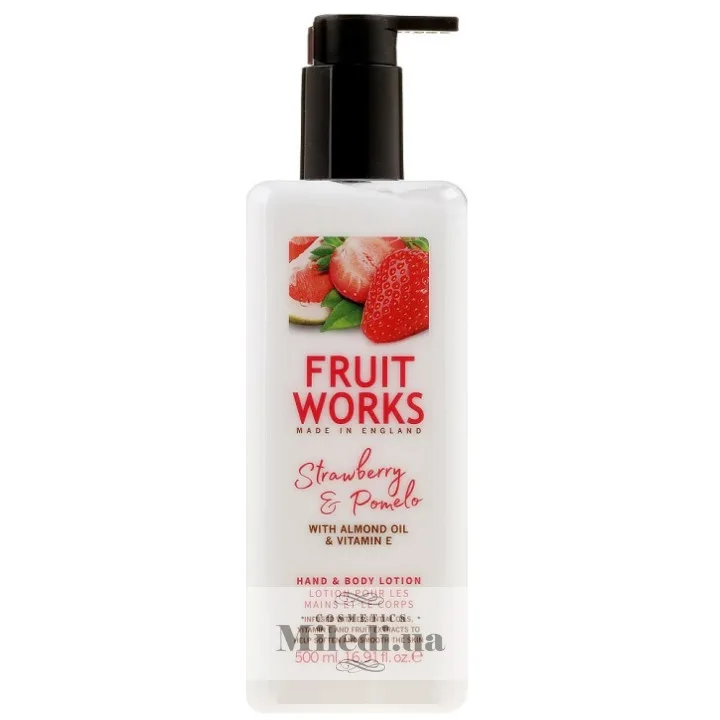 Лосьйон для рук і тіла Полуниця і помело Grace Cole Fruit Works Strawberry & Pomelo Hand & Body Lotion 500 мл
