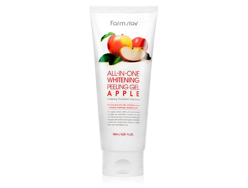 Пілінг для обличчя з екстрактом яблука FarmStay All-In-One Whitening Peeling Gel Cream Apple, 180мл