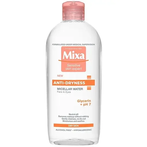 Міцелярна вода Mixa Anti-Dryness для сухої чутливої шкіри обличчя 400 мл (D3326103)