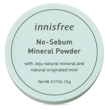 Пудра матуюча INNISFREE з легким м'ятним ароматом No Sebum Mineral Powder 5 г Прозорий
