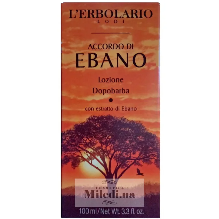 Лосьйон після гоління Чорне дерево L'Erbolario Lozione Dopobarba Accordo di Ebano 100 мл