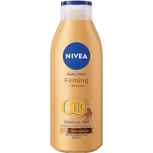 Лосьйон для тіла Nivea Q10 для пружності шкіри з ефектом природної засмаги, 200 мл (84395)