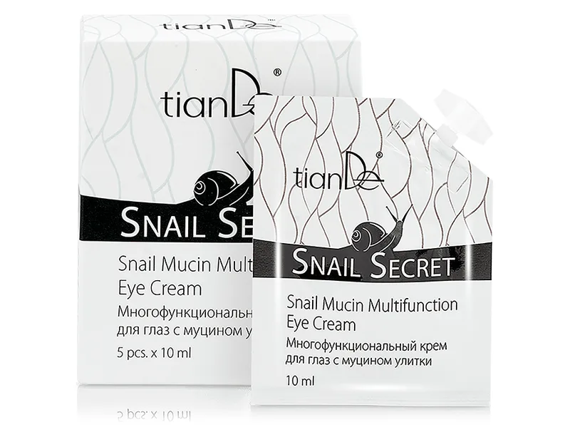 Багатофункціональний крем для очей з муцином равлика TianDe Snail Secret Snail Mucin Multifunction Eye Cream, 5шт по 10мл