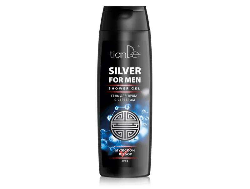 Гель для душу зі сріблом для чоловіків TianDe Silver For Men Shower Gel, 250г