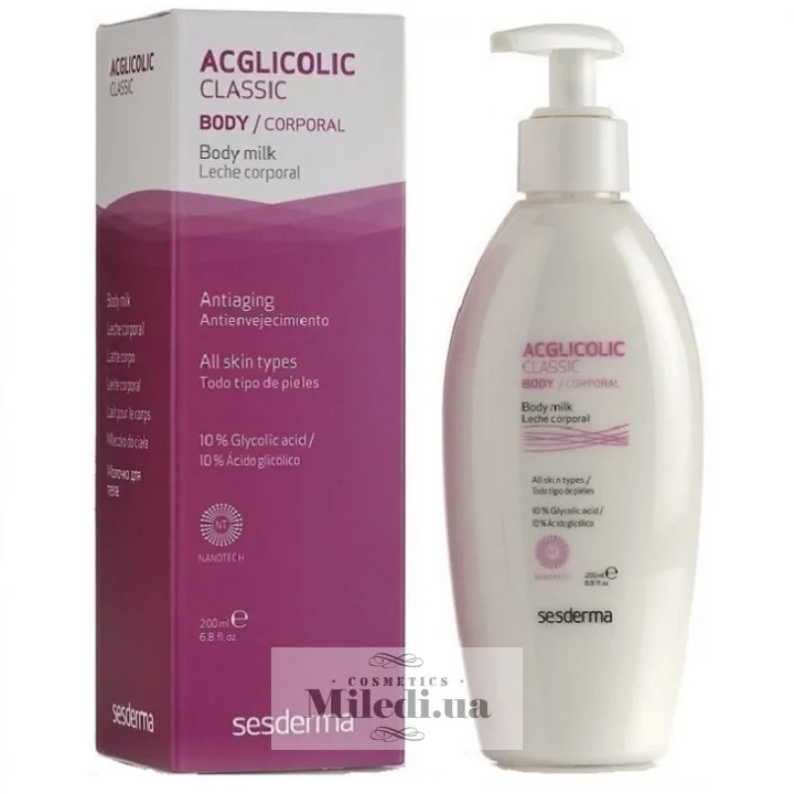 Молочко для тіла з гліколевою кислотою Sesderma Laboratories Acglicolic Classic Body Milk 200 мл