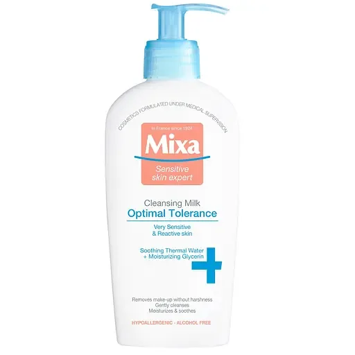 Молочко для зняття макіяжу з очей Mixa Hydrating для чутливої шкіри обличчя, 200 мл (D3325800)