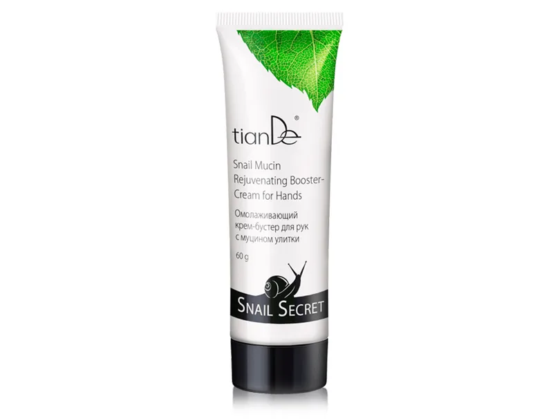 Омолоджувальний крем-бустер для рук з муцином равлика TianDe Snail Secret Snail Mucin Rejuvenating Booster-Cream For Hands, 60г