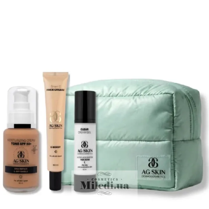 Набір для чистої та сяючої шкіри AG SKIN Clear & Glow Set 3х50 мл