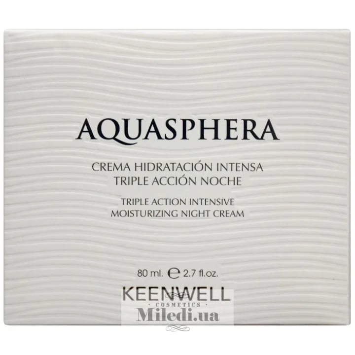 Нічний інтенсивно зволожуючий крем Keenwell Aquasphera Intense Moisturizing Triple Action Night Cream 80 мл
