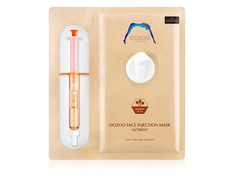 Маска для обличчя з пантенолом для інтенсивного живлення The Oozoo Face Injection Mask Nutrient