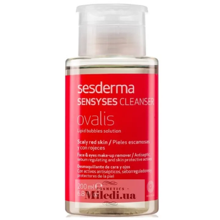 Очищаючий лосьйон для шкіри з почервонінням і лущенням Sesderma Laboratories Sensyses Cleanser Ovalis 200 мл
