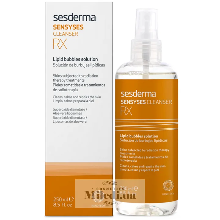 Очищаючий лосьйон для травмованої шкіри Sesderma Laboratories Sensyses Cleanser RX Lipid Bubles Solution 250 мл