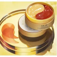Подвійні патчі в банку з червоною ікрою і кров'ю дракона VEZE Caviar Extract end Dragon Blood Crystal Eye Mask (80г / 60шт / 30пар)