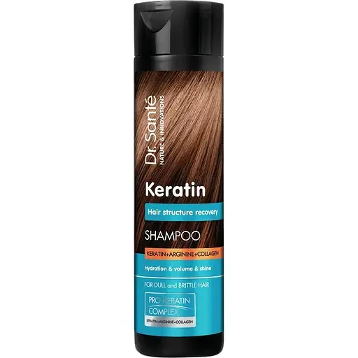 Шампунь Dr. Sante Keratin для тьмяного та ламкого волосся