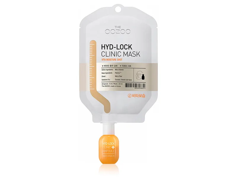 Маска для зволоження, відновлення та сяйва шкіри обличчя The Oozoo Hyd-Lock Clinic Mask Vita Moisture Shot