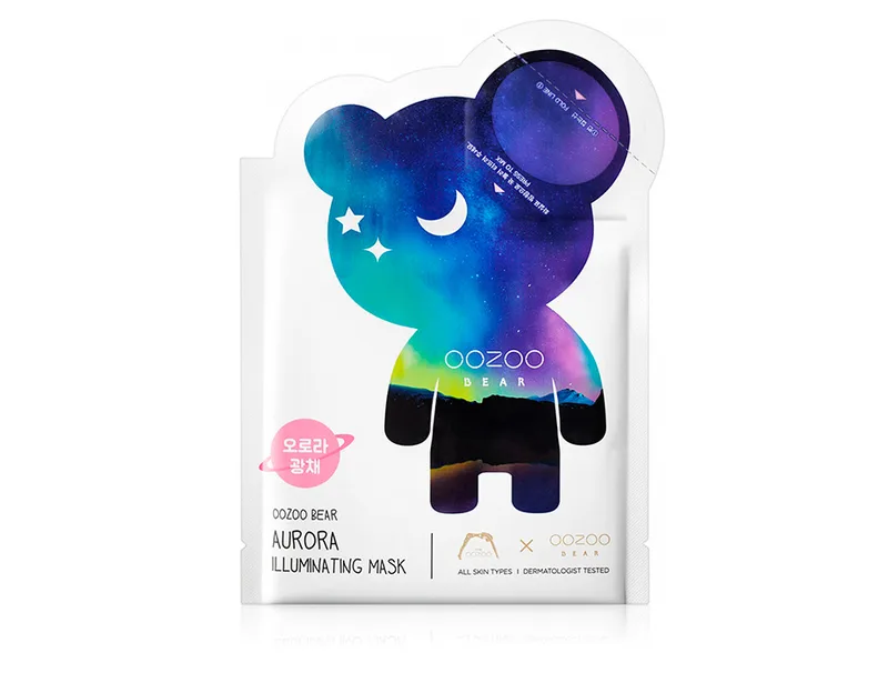 Маска для сяйва шкіри обличчя The Oozoo Bear Aurora Illuminating Mask