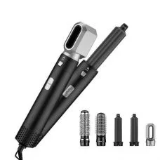 Стайлер 5в1 Hot Air Styler для різних типів волосся з функціями додання обсягу, випрямлення, завивки і укладання волосся чорний