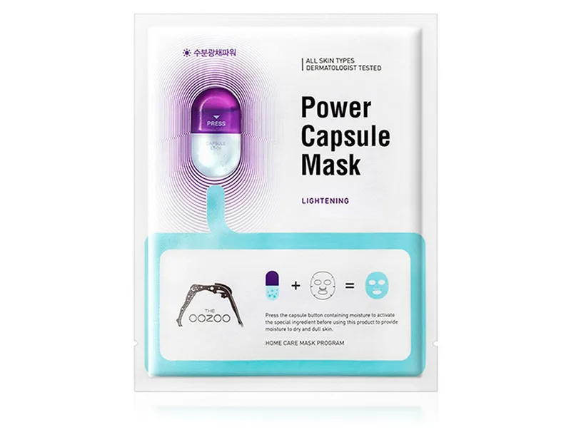 Маска для обличчя з капсулою-активатором для зволоження та сяйва The Oozoo Power Capsule Mask Lightening