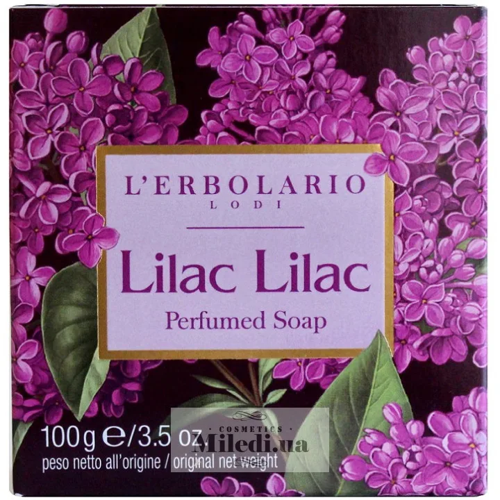 Парфумоване натуральне мило Бузок L`Erbolario Lilla Lilla Sapone Profumato 100 г