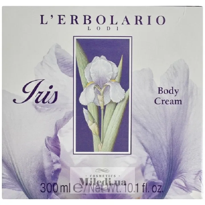 Парфумований крем для тіла Ірис L`Erbolario Crema Corpo Iris 300 мл