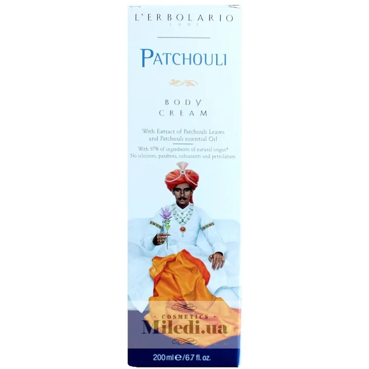 Парфумований крем для тіла Пачулі L'Erbolario Patchouli Crema per il Corpo 200 мл