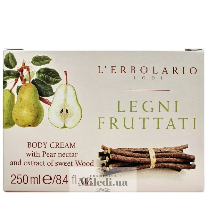 Парфумований крем для тіла Фрукти і коріння L'Erbolario Legni Fruttati Crema Corpo 250 мл