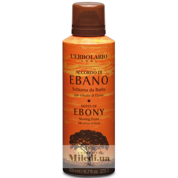 Піна для гоління Чорне дерево L'Erbolario Schiuma da Barba Accordo di Ebano 200 мл