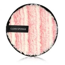 Бавовняний спонж для вмивання MAANGE Clean Sponge біло-рожевий
