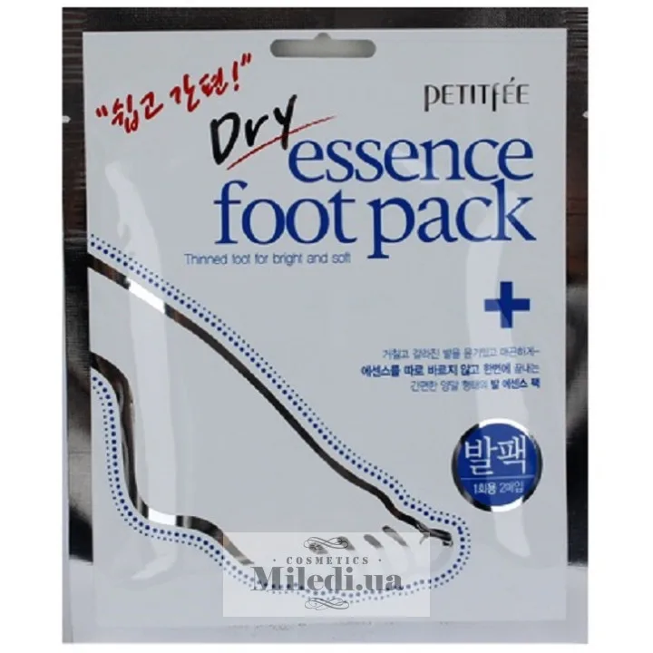 Поживна маска для сухої шкіри стоп Petitfee Dry Essence Foot Pack