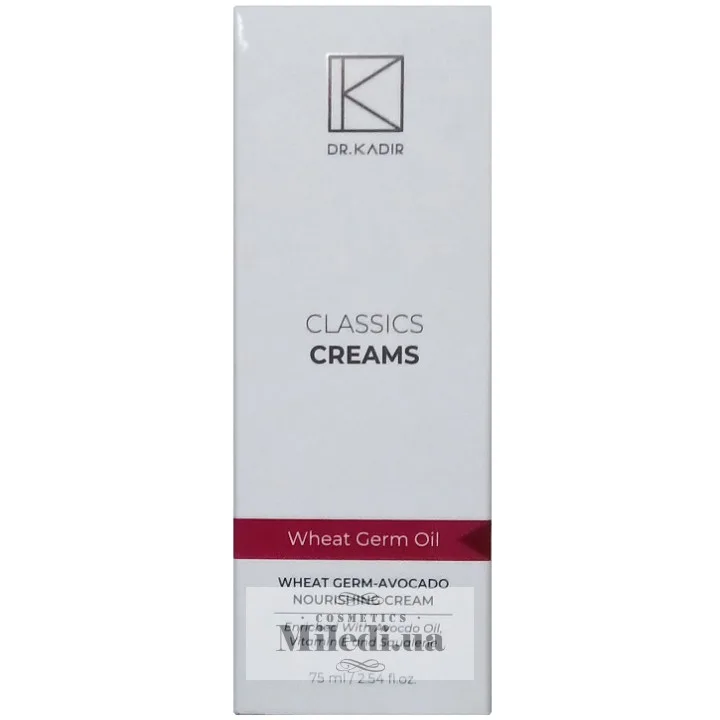 Поживний крем з маслом зародків пшениці і авокадо Dr. Kadir Wheat Germ Oil Avocado Nourishing Cream