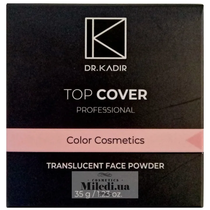 Прозора розсипчаста пудра Dr. Kadir Top Cover Translucent Face Powder, 35 г