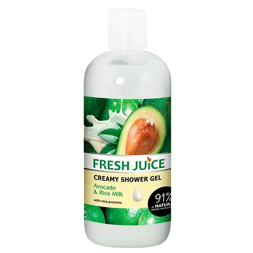 Крем-гель для душу Fresh Juice Avocado & Rice Milk, 500 мл