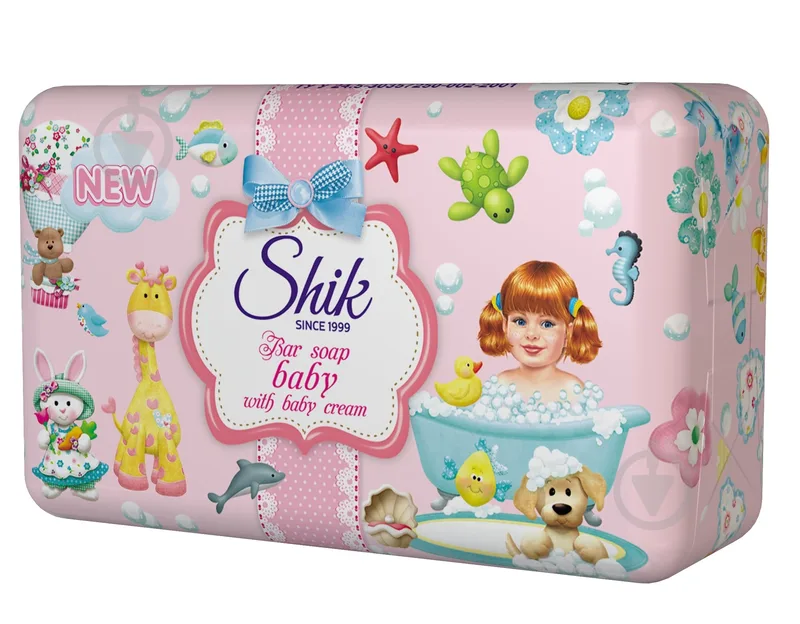 Мило дитяче Shik з кремом, 350 г (5 шт. по 70 г)
