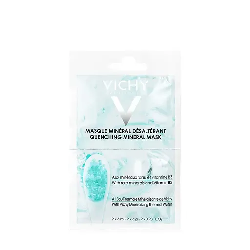 Зволожуюча мінеральна маска Vichy для шкіри обличчя 12 мл (2 шт. по 6 мл) (M9116320)