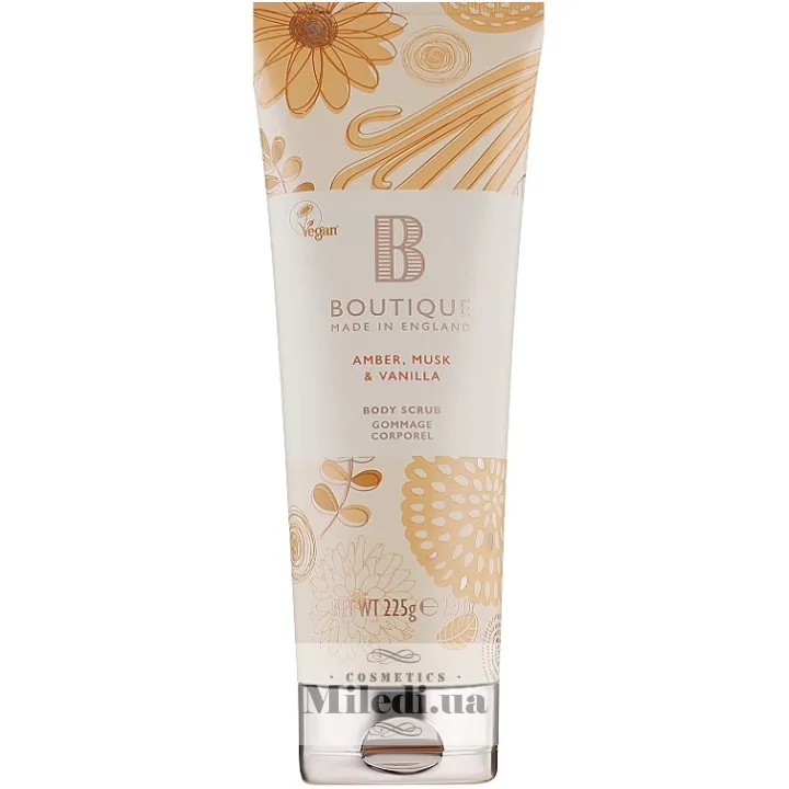 Скраб для тіла Амбра мускус і ваніль Grace Cole Boutique Amber Musk & Vanilla Body Scrub 225 мл