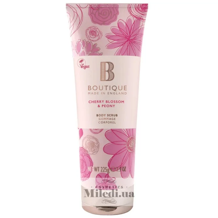 Скраб для тіла Вишневий цвіт і півонія Grace Cole Boutique Cherry Blossom & Peony Body Scrub 225 мл